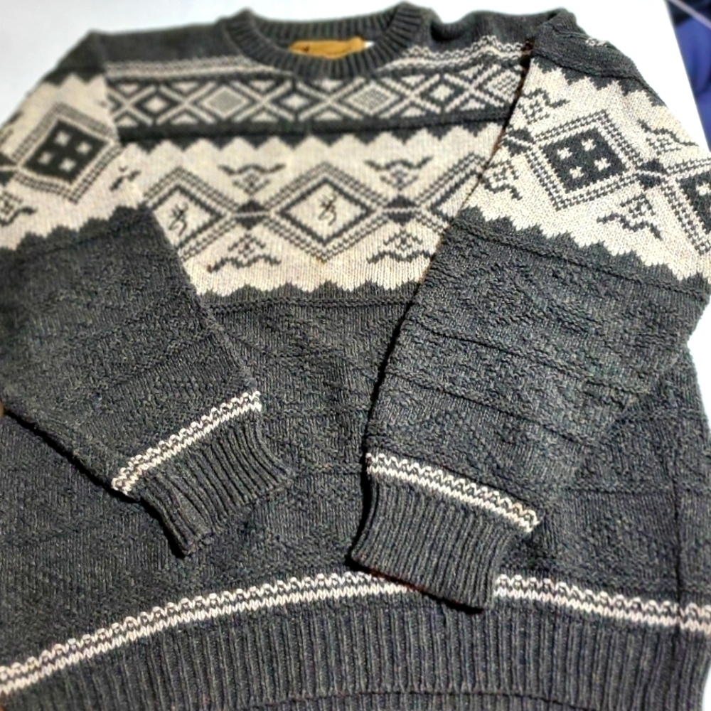 Browning Cable Knit Hunting LS‎ Crew Neck Sz. L Sweater